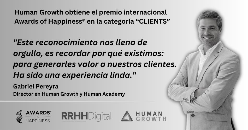 Human Growth obtiene el premio internacional Awards of Happiness en la categora CLIENTS