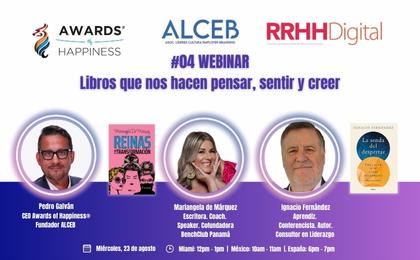 Awards of Happiness te invita al webinar Libros que nos hacen pensar, sentir y creer